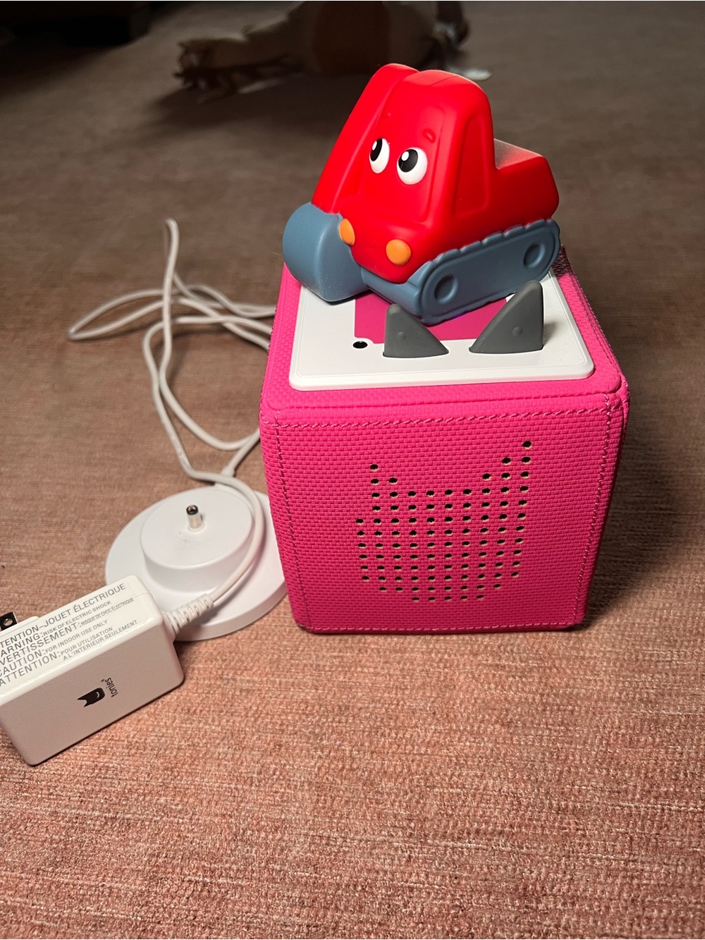 Pink Toniebox 1 with charger No tonies included